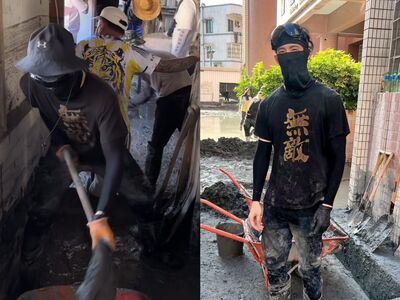 波特王花蓮救災「全身包緊」無人認出！　全身汗挖土畫面曝：生無可戀