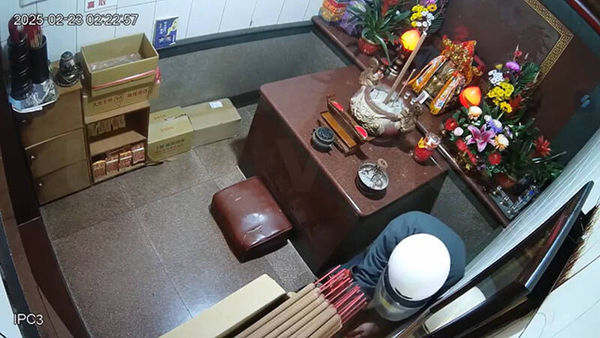 ▲雲林一名蔡姓竊嫌到二林鎮宮廟偷香油錢。（圖／記者唐詠絮攝）