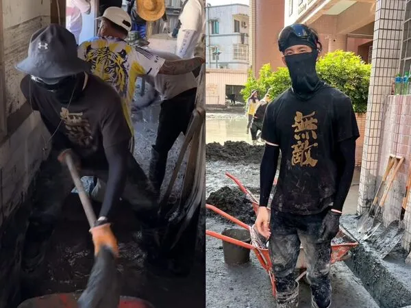 ▲▼波特王全身包緊現身花蓮 。（圖／翻攝自Facebook／波特王好帥）