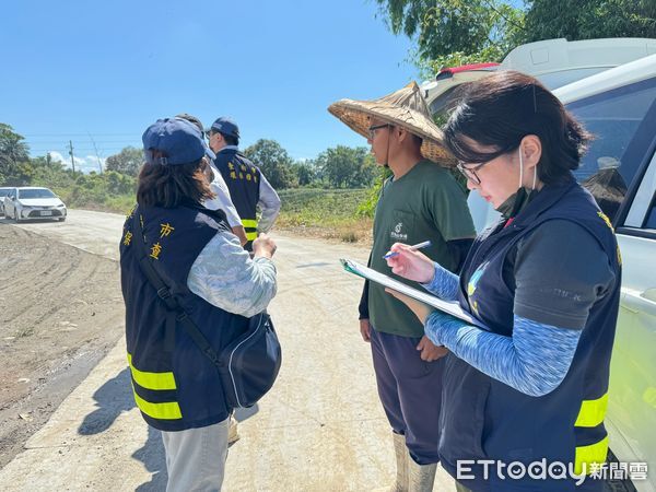 ▲台南市歸仁地區近日傳出異味，環保局啟動專案展開地毯式巡查。（記者林東良翻攝，下同）