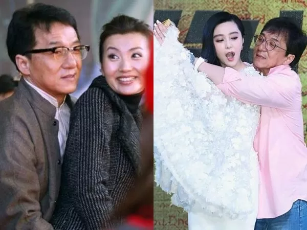 ▲▼成龍與多位女明星在公開活動互動，照片被批評過度親密。（圖／翻攝自微博）