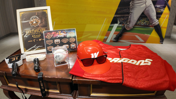 ▲▼永慶房屋,運動企業認證,永慶盃壘球賽,授旗嘉賓林智勝。（圖／記者姜國輝攝）