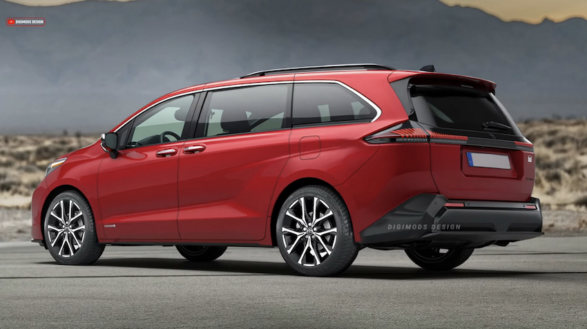 ▲現行TOYOTA Sienna已經銷售5年之久！大改款有望明年登場。（預想圖／翻攝自Youtube@Digimods Design）