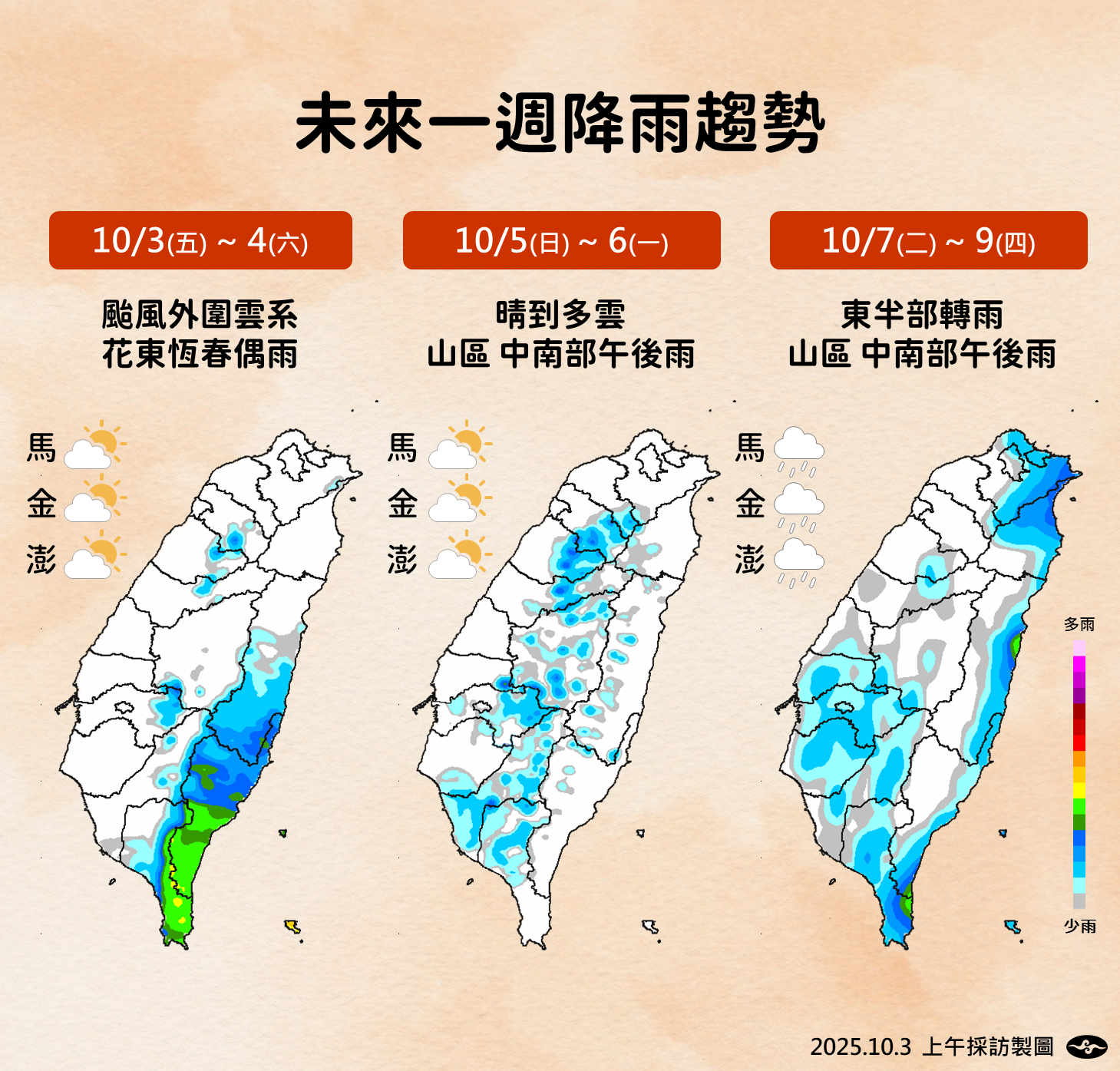 ▲▼天氣趨勢。（圖／氣象署提供）