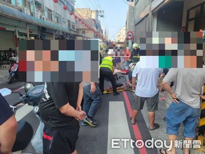 台中92歲翁騎單車突倒路中　3秒後慘遭車輾不治！驚悚畫面曝