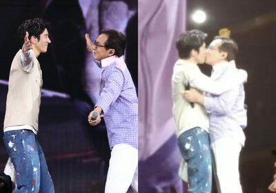 成龍才剛挨轟對容祖兒伸鹹豬手!「又和大咖歌王接吻」震撼畫面曝光