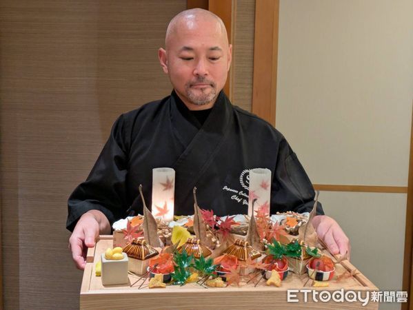 ▲台北喜來登桃山日式料亭迎來新任料理長菊地良幸，10月1日推出「秋之旬味」會席套餐。（圖／記者黃士原攝）
