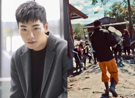 ▲禾浩辰去災區救災。（圖／記者黃克翔攝、翻攝自禾浩辰IG）