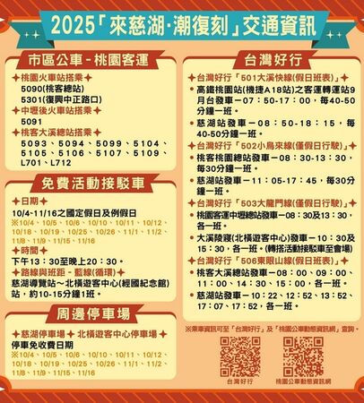 ▲「2025來慈湖、潮復刻」中秋連假登場交通資訊一次看
