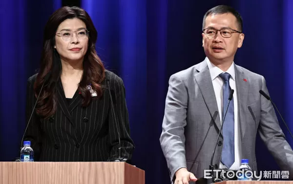 ▲國民黨主席選舉參選人鄭麗文、羅智強。（合成圖／記者林敬旻攝）