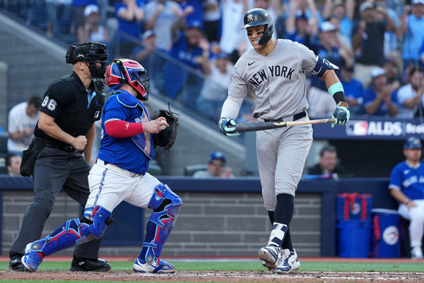 ▲賈吉嘆「最後沒把工作做好」 洋基ALDS首戰1比10遭藍鳥海扁。（圖／路透）