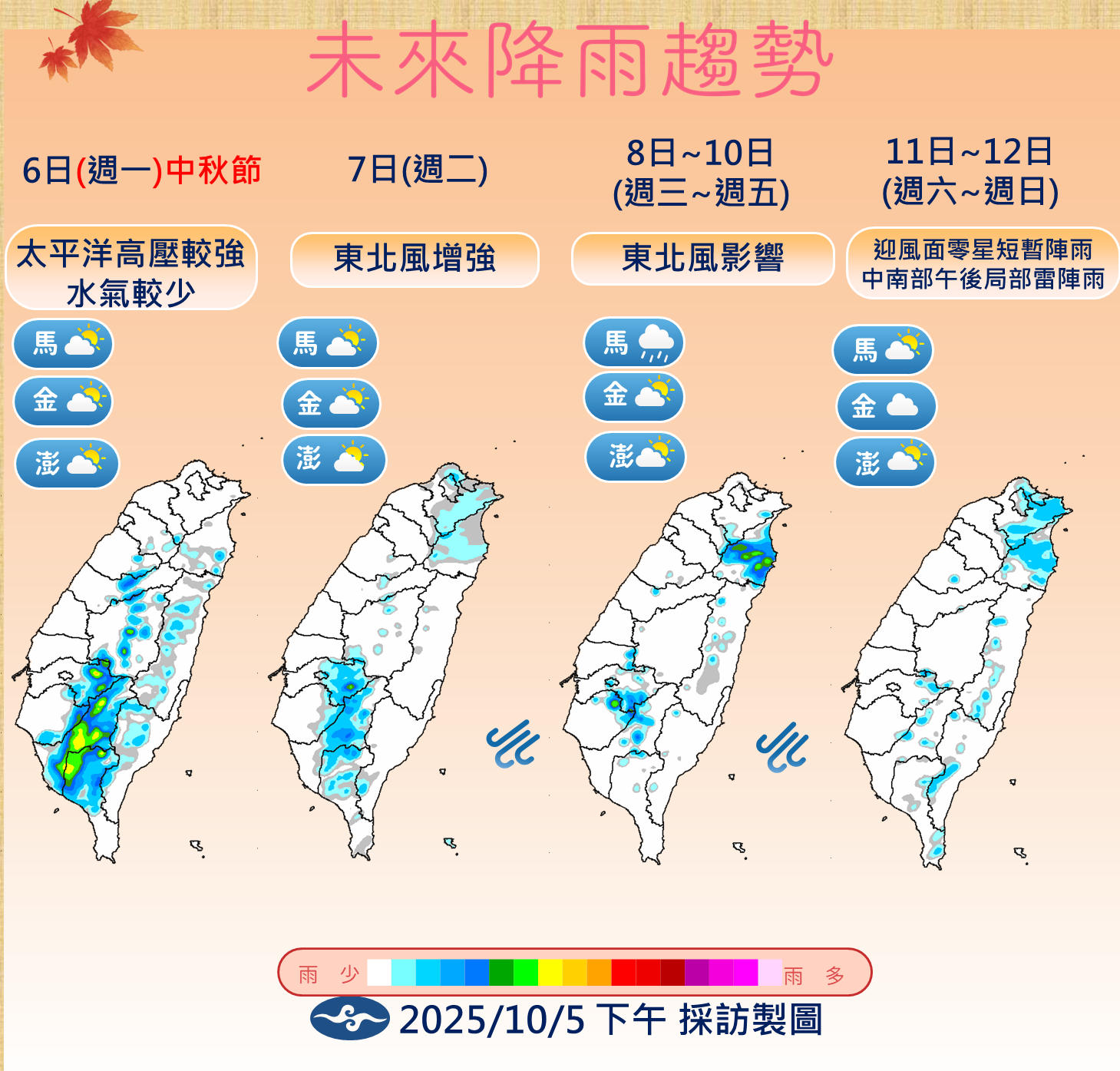 ▲▼未來一周天氣。（圖／氣象署提供）