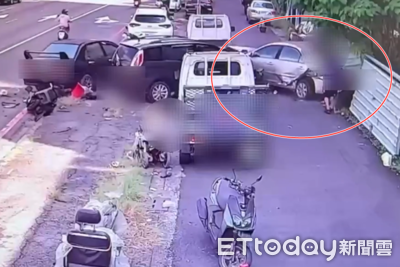 高雄駕駛撞7車！拐杖伯路過「與死神擦肩」　只差幾公分