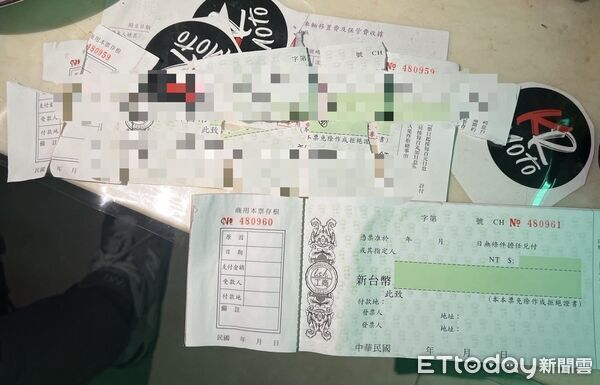 ▲▼永和警方循線逮捕余男，起獲鍾男簽下的1萬5000元本票             。（圖／記者陳以昇翻攝）