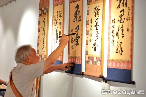 ▲基隆書道會會員聯展開幕。（圖／記者郭世賢翻攝）