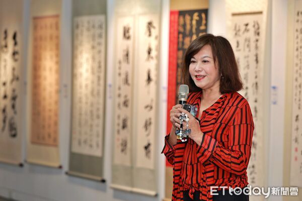 ▲基隆書道會會員聯展開幕。（圖／記者郭世賢翻攝）