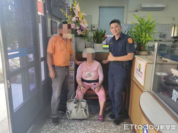 ▲▼烏日警方花了4小時，協助走失的阿嬤順利返家。（圖／警方提供，下同）