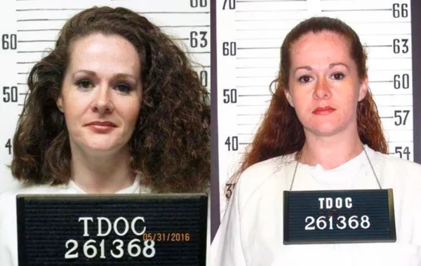 ▲▼美國田納西州女性死囚派克（Christa Gail Pike），因18歲時慘忍虐殺情敵而被判處死刑；圖右為2007年拍攝。（圖左／達志影像／美聯社、圖右／路透社）