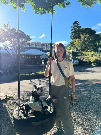 ▲潘慧如送愛心給災區寵物。（圖／翻攝自Facebook／潘慧如 Ada Pan）