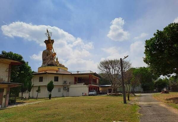 ▲桃園青埔「廣天寺」香客大樓工程上樑