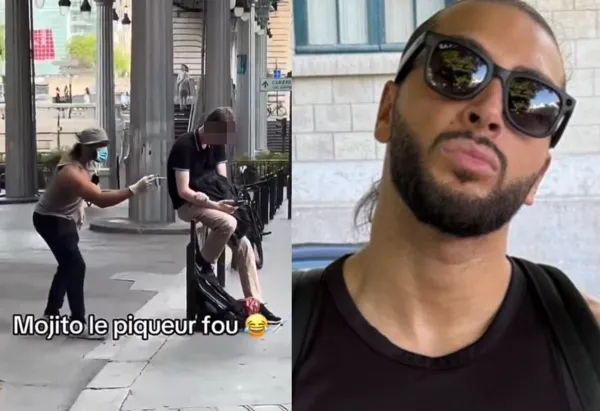 街上拿針亂刺陌生人　男惡作劇爆紅「警狂收145起報案」被判入獄。（圖／翻攝自X）