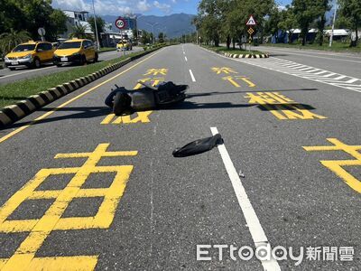 台東死亡車禍!騎士慢車道左轉遭攔腰撞噴 倒血泊傷重不治
