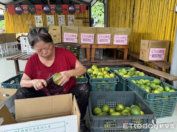 ▲台南大坑休閒農場「公益送水果」邁入第五年，2000斤水果將專車直送花蓮光復災區，支援重建家園。（圖／記者林東良翻攝，下同）