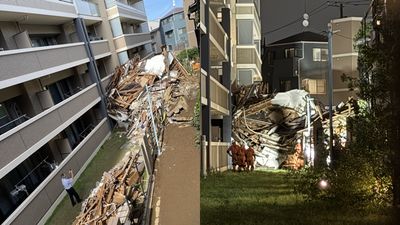 東京圍牆倒塌壓垮木造老宅 鄰居驚恐逃生!揭「牆裂40年」未修