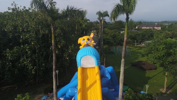 ▲▼台南山上花園水道博物館打造百米滑水道。（圖／台南山上花園水道博物館提供）