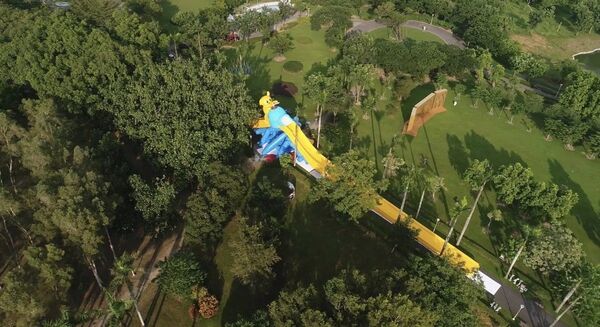 ▲▼台南山上花園水道博物館打造百米滑水道。（圖／台南山上花園水道博物館提供）