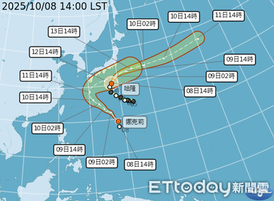 明後天3地降雨增 「娜克莉」最快周六迴轉不影響台灣