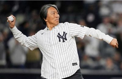 松井秀喜重返洋基球場開球　「55號哥吉拉」登場全場歡聲雷動