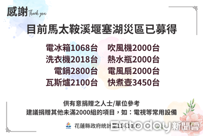 不輸鏟子超人!全國民眾暖捐電器 千台冰箱、洗衣機送進花蓮