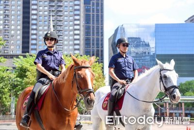 好帥!時隔20年英姿再現 新北8駿馬+18騎警登國慶遊行掀亮點
