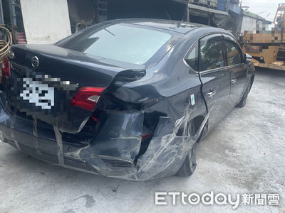 國1北斗段車禍！轎車遭聯結車擦撞　「失控猛撞護欄」駕駛傷