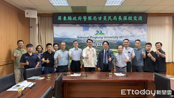 ▲▲屏東縣警察局與屏東科技大學9日簽署《推動校園交通安全合作共同宣言》。（圖／記者陳崑福翻攝）