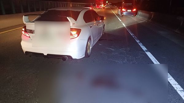 ▲台61線北上芳苑路段發生死亡車禍。（圖／民眾提供）