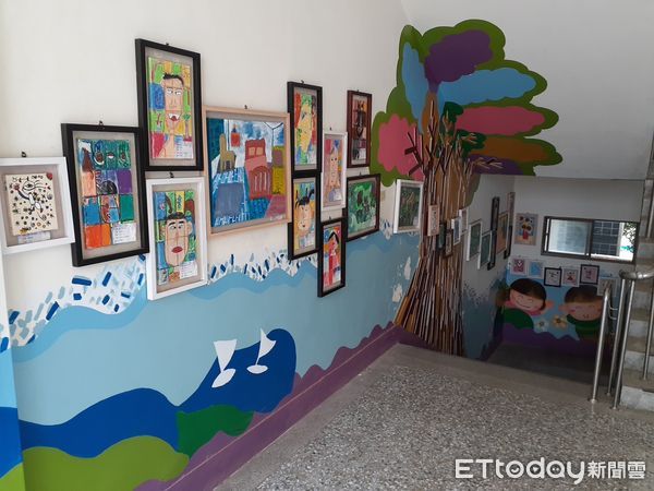 ▲台南市教育局推動美感深耕計畫，各校將閒置角落改造成藝術空間，展現學生創意成果。（記者林東良翻攝，下同）