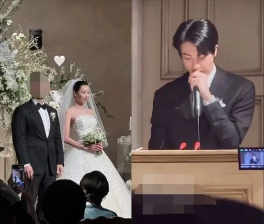 ▲▼名模金明珍被爆秘婚7個月！BTS Jin親自到場主持　捧花趙權搶到了。（圖／翻攝自OSEN）