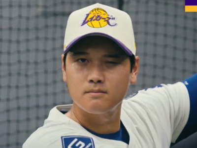 大谷翔平「Wink」應援湖人 道奇明星換上紫金裝拍片引熱議