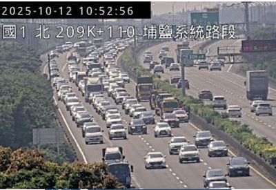 國1彰化路段17分鐘接連2車禍　共6車追撞1人送醫