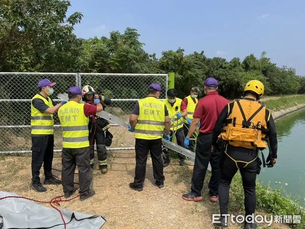 ▲▼桃園莊敬大池今日發生一起民眾落水事件           。（圖／記者沈繼昌翻攝）