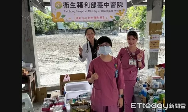 ▲台中醫院前往災區,柯昊錚。（圖／台中醫院提供）
