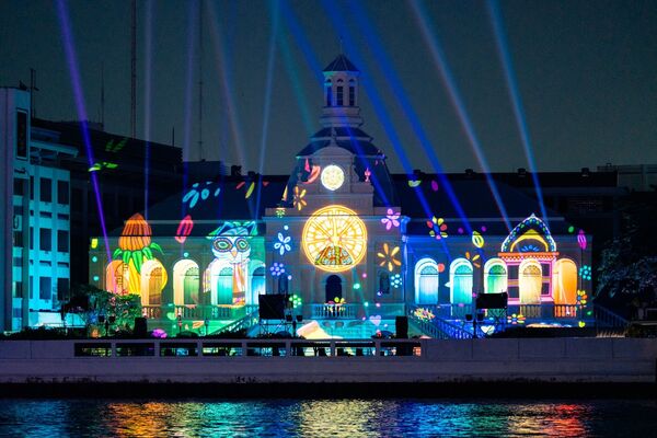 ▲▼曼谷Vijit Chao Phraya 燈光藝術節。（圖／翻攝自Amazing Thailand臉書專頁）