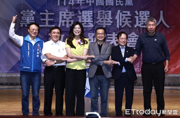 ▲▼ 國民黨黨主席候選人政見發表會-卓伯源，郝龍斌，鄭麗文，羅智強，蔡志弘。（圖／記者黃克翔攝）