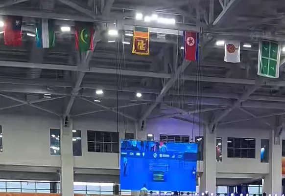 ▲▼桌球亞錦賽驚見「中華民國國旗」　陸網氣炸喊罷賽。（圖／翻攝自小紅書／村遛子）