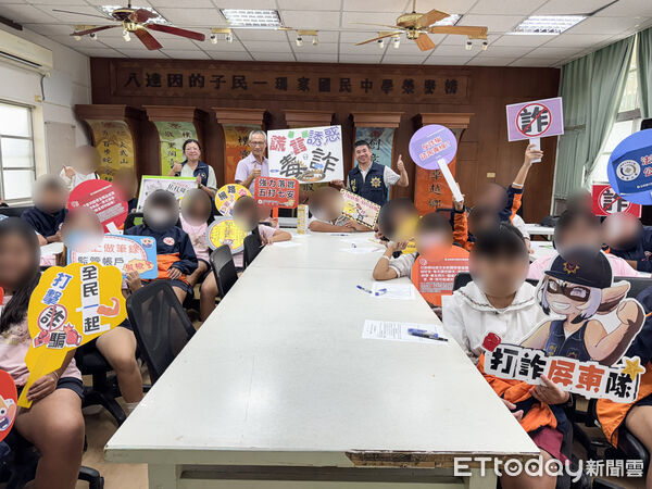 ▲屏東執行分署會同屏東縣警局在瑪家國中進行打詐反毒與性平宣導。（圖／屏東執行分署提供）