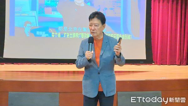 ▲趙少康公佈大陸及境外網攻具體數字記者會▼             。（圖／記者鄭遠龍攝）