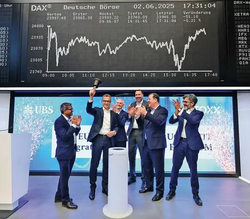 歐洲重點產業國防、航太和金融，今年以來表現不俗。（翻攝Deutsche Boerse Cash Market Linkedin）