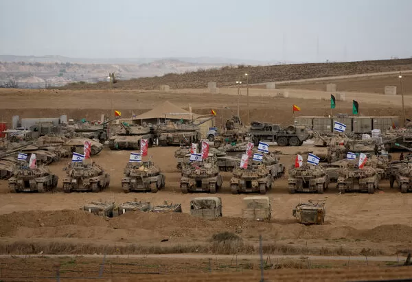 ▲▼ 以色列坦克 。（圖／路透）